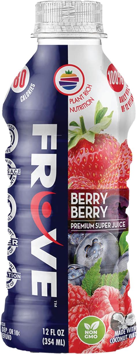 Fruve a healthy super juice drink with real fruit .